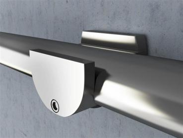 Glastür Schiebetür mit 4 Querstreifen - Edles Matt-Design - 8mm ESG Sicherheitsglas