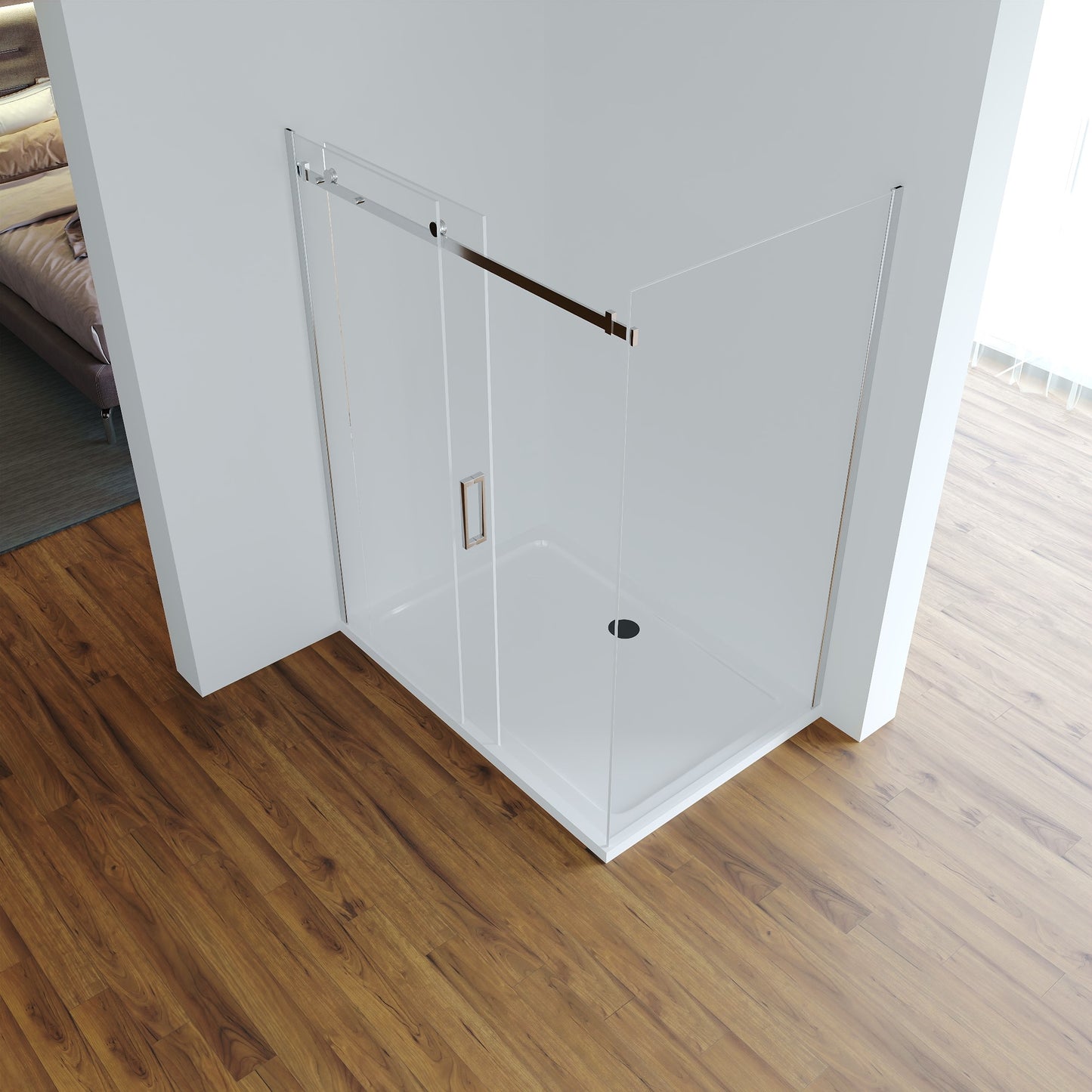 Großer Eckeinstieg Duschkabine Sakura Schiebesystem