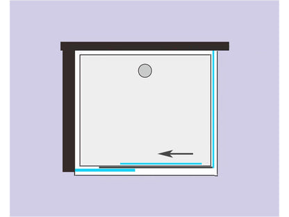 Technische Zeichnung Schiebetür Sakura