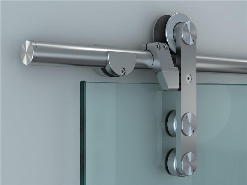 Design-Glastür Schiebetür "Matrix" – 8mm ESG Sicherheitsglas – Modernes Liniendekor