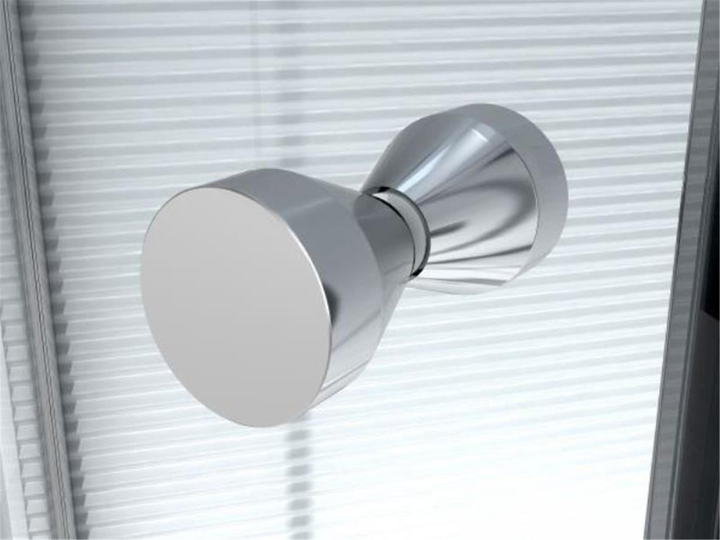 Eleganter Knopfgriff aus verchromtem Messing (Modell Miyu)