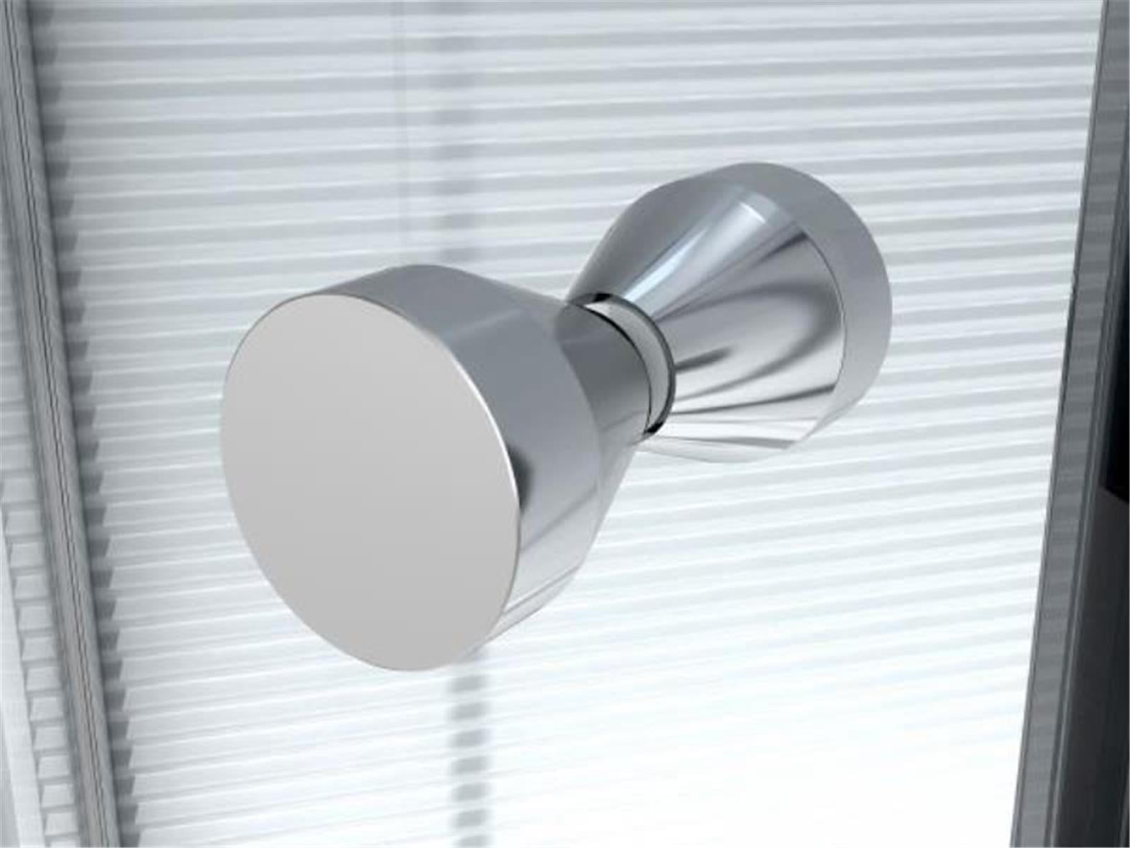 Eleganter Knopfgriff aus verchromtem Messing (Modell Miyu)