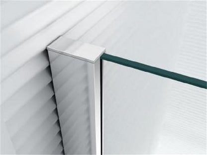 Design-Eckdusche "Amaya" – Pendeltür (innen/außen) & Nano-Glas