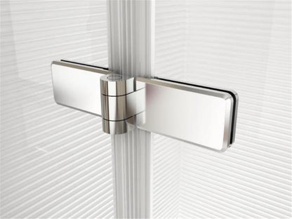 Verchromtes Messing-Scharnier Glas-an-Glas Verbindung Modell Mirai