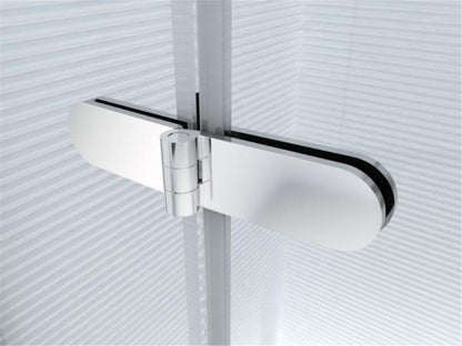 Hochwertiges Scharnier für Rundduschen (Chrom-Optik)