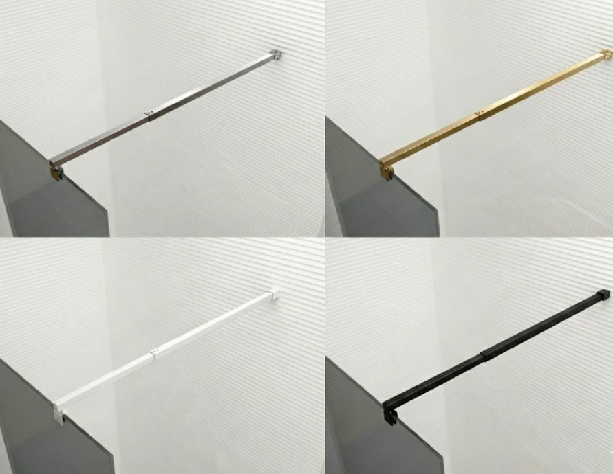 Walk-In Duschwand Grauglas – 10mm ESG | Rauchglas & Nano-Beschichtung