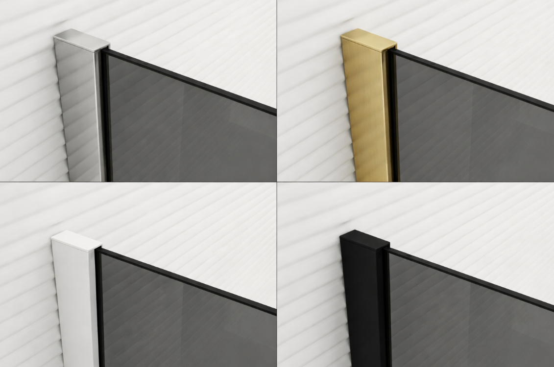 Walk-In Duschwand Grauglas – 10mm ESG | Rauchglas & Nano-Beschichtung