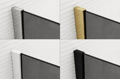 Walk-In Duschwand Grauglas – 10mm ESG | Rauchglas & Nano-Beschichtung