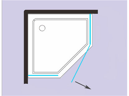 Technische Maße und Öffnungswinkel Modell Cho