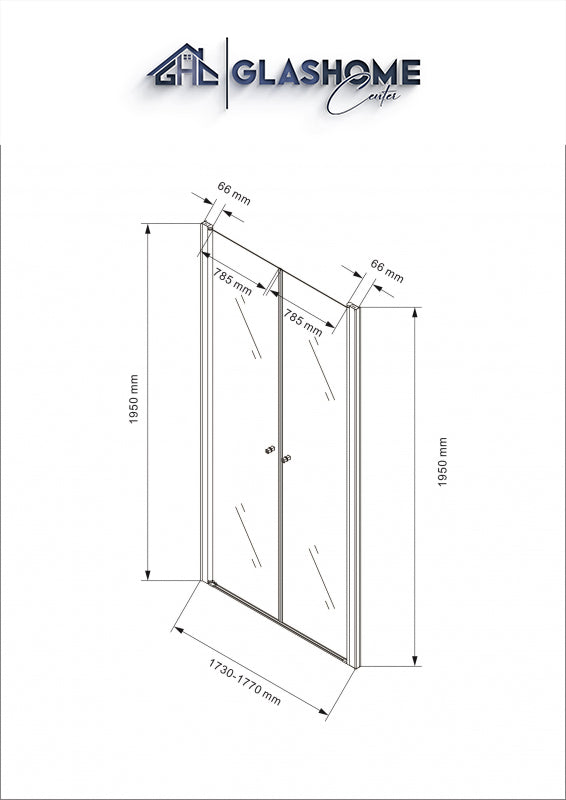 Technische Skizze 175 x 195 cm