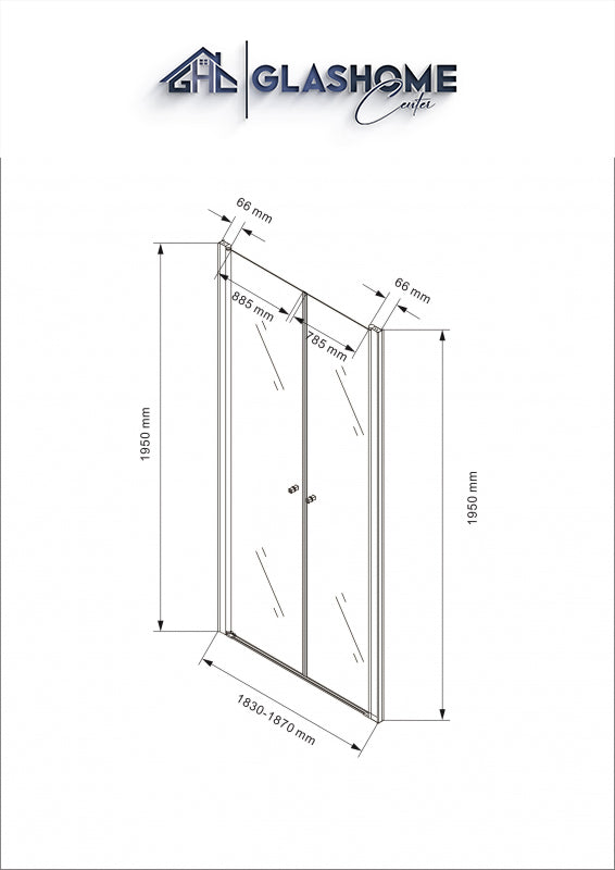 Technische Skizze 185 x 195 cm