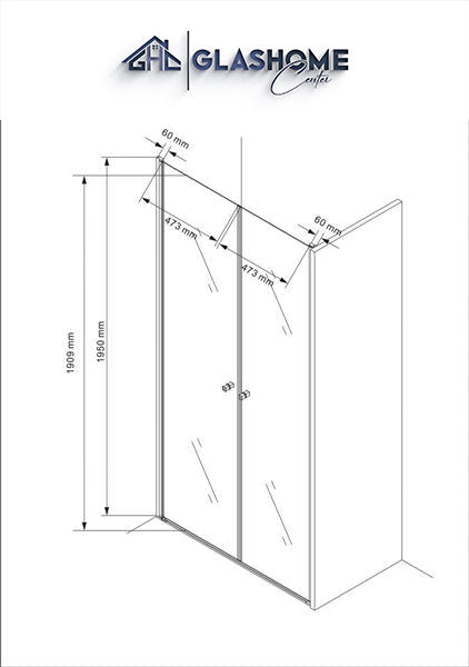 Technische Skizze 110 x 195 cm