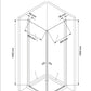 technische Skizze der Duschkabine Ichiro mit den Maßen 100x100x195cm