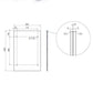 GlasHomeCenter - Glasvordach - Vetro trasparente - 120x90cm - 13,1mm VSG - incl. 2 Variante Edelstahlhalterungen "Atene"