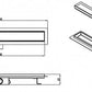 Technische Skizze der Befliesbaren Edelstahl Duschrinne mit den Maßen 60cm