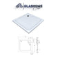 GlasHomeCenter - flat square shower tray - 80x80x5cm - white