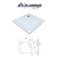 GlasHomeCenter - plato de ducha cuadrado plano - 90x90x5cm - blanco