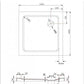 GlasHomeCenter - flache quadratische Duschtasse - 100x100x5cm - weiß