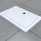 GlasHomeCenter - flat rectangular shower tray - 120x80x5cm - white