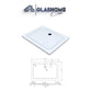 GlasHomeCenter - flat rectangular shower tray - 90x75x5cm - white