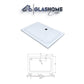 GlasHomeCenter - flache rechteckige Duschtasse - 100x80x5cm - weiß