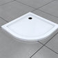 GlasHomeCenter - Plato de ducha cuadrante con radio 55 - 90x90x5cm - blanco