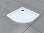 GlasHomeCenter - Plato de ducha cuadrante con radio 55 - 90x90x5cm - blanco