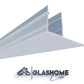 GlasHomeCenter - Sello de puerta Delta para cabinas de ducha - Espesor de vidrio de 8-10 mm - 175 cm