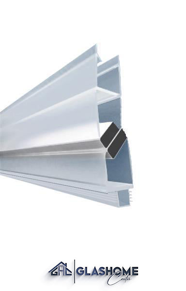 GlasHomeCenter - Sello magnético Alpha para cabinas de ducha - Espesor de vidrio de 10 mm - 180°/90° - 170 cm