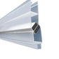 GlasHomeCenter - Sello magnético Alpha para cabinas de ducha - Espesor de vidrio de 10 mm - 180°/90° - 185 cm