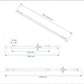 GlasHomeCenter - silberne Stabilisator Stange - Fix - 70-120cm - für Duchwand & Duschkabine - für Glasstärke bis 10mm - Wand & Glas Montage