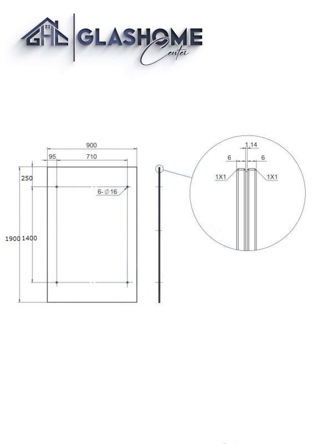 GlasHomeCenter - glass canopy - Clear glass - 200x90cm - 13.1mm VSG - incl. 2 Edelstahlhalterungen Variant "Stockholm"