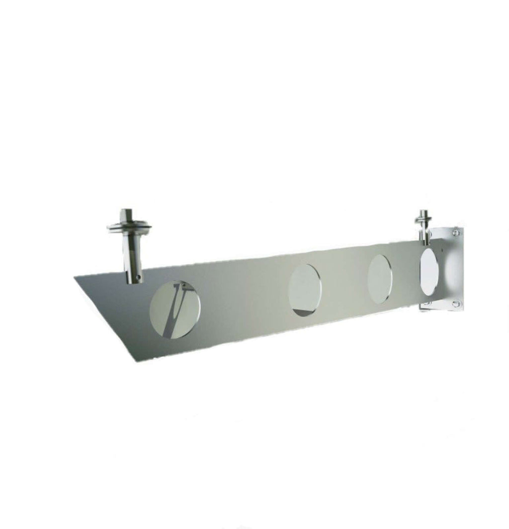 GlasHomeCenter - glass canopy - Clear glass - 120x90cm - 13.1mm VSG - incl. 2 Edelstahlhalterungen Variant "Stockholm"
