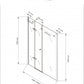 GlasHomeCenter - cabina nicho New York (160 x 195 cm) - vidrio de seguridad templado de 8 mm - sin plato de ducha