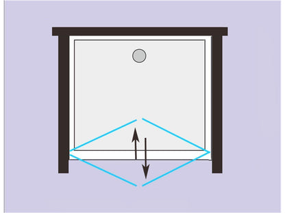 GlasHomeCenter - Duschtür Kalifornien (80 x 195 cm) - 6mm ESG - ohne Duschtasse