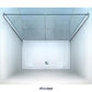 GlasHomeCenter - cabina a nicchia Texas (155 x 195 cm) - vetro di sicurezza temperato 8 mm - senza piatto doccia