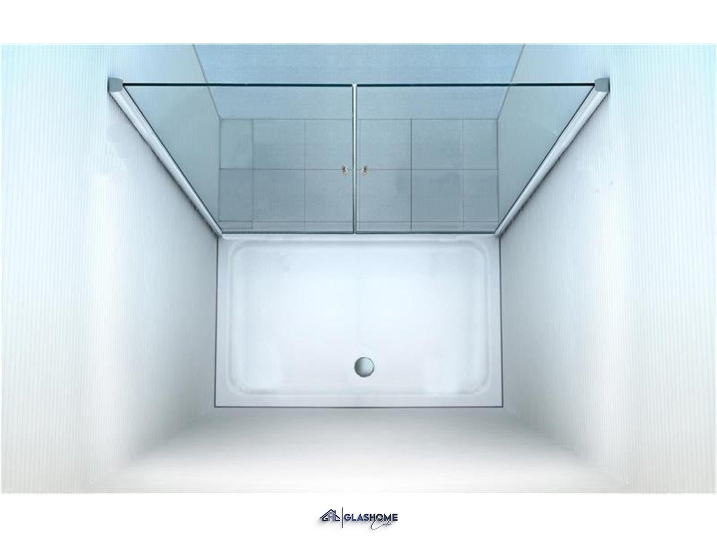 GlasHomeCenter - cabina nicho Texas (195 x 195 cm) - vidrio de seguridad templado de 8 mm - sin plato de ducha