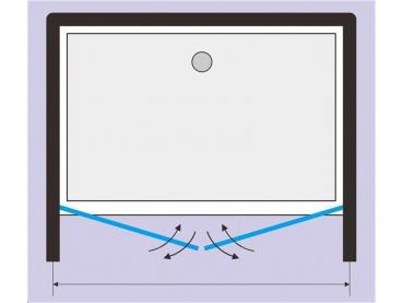 GlasHomeCenter - Duschtür Texas (155 x 195cm) - 8mm ESG - ohne Duschtasse