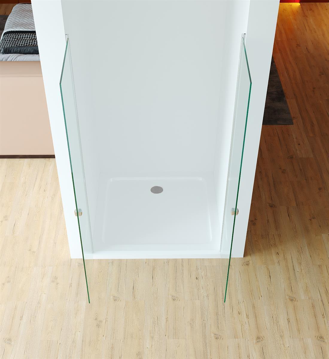 GlasHomeCenter - niche cabin California (80 x 195 cm) - 6mm toughened safety glass - without shower tray