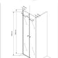 GlasHomeCenter - Cabine de niche California (85 x 195 cm) - verre de sécurité trempé 6 mm - sans receveur de douche