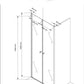 GlasHomeCenter - cabina nicho California (95 x 195 cm) - vidrio de seguridad templado de 6 mm - sin plato de ducha