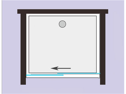 GlasHomeCenter - Duschtür Hawaii (100 x 195 cm) - 8mm ESG - mit Rollensystem - ohne Duschtasse