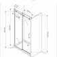 GlasHomeCenter - niche cabin Hawaii (100 x 195 cm) - 8mm ESG - with roller system - without shower tray