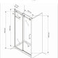 GlasHomeCenter - niche cabin Hawaii (150 x 195 cm) - 8mm ESG - with roller system - without shower tray