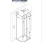 GlasHomeCenter - Cabine de douche en U "Asuka" (80x90x195cm) - 8mm - cabine de douche d'angle - cloison de douche - sans bac à douche