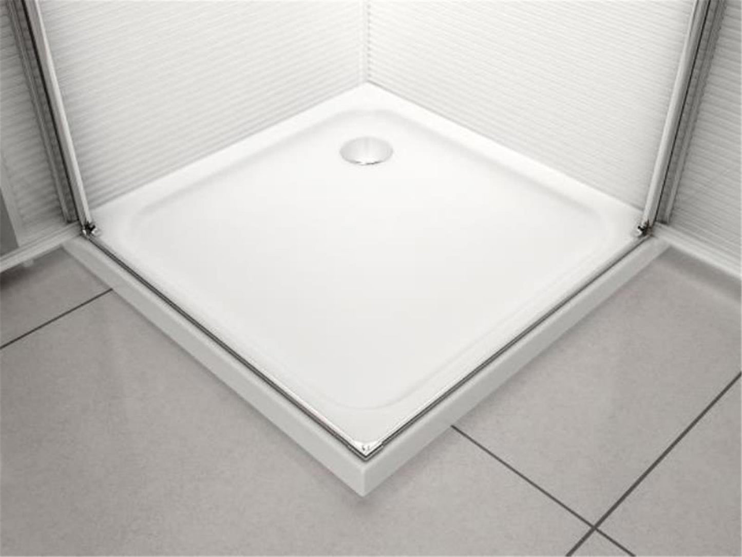 GlasHomeCenter - Duschkabine "Ichiro" (100x100x195cm) - 8mm - Eckduschkabine - Duschabtrennung - ohne Duschtasse