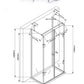 GlasHomeCenter - Cabina de ducha en forma de U "Asuka" (90x75x180cm) - 8mm - cabina de ducha de esquina - mampara de ducha - sin plato de ducha