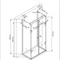 GlasHomeCenter - Cabine de douche en U "Asuka" (90x75x195cm) - 8mm - cabine de douche d'angle - cloison de douche - sans bac à douche