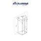GlasHomeCenter - Box doccia a U "Asuka" (90x80x195cm) - 8mm - box doccia ad angolo - parete doccia - senza piatto doccia