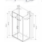 U-shower "Amaya" (80x80x195cm) - 8mm - corner shower - shower partition - without shower tray